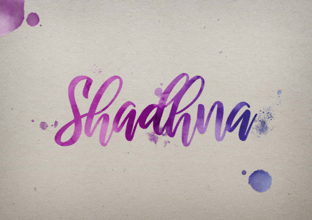 Free photo of Shadhna Watercolor Name DP