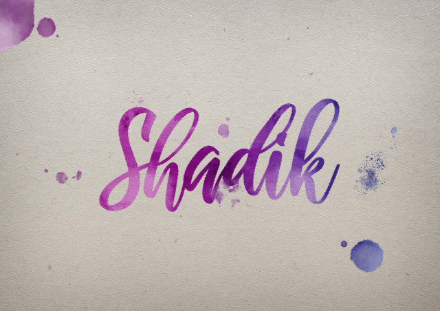 Free photo of Shadik Watercolor Name DP