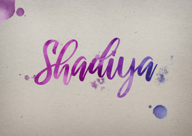 Free photo of Shadiya Watercolor Name DP