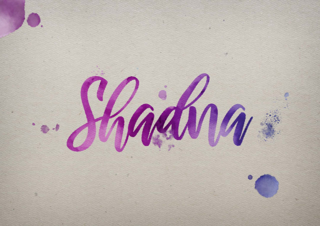Free photo of Shadna Watercolor Name DP
