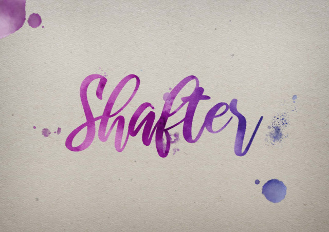 Free photo of Shafter Watercolor Name DP