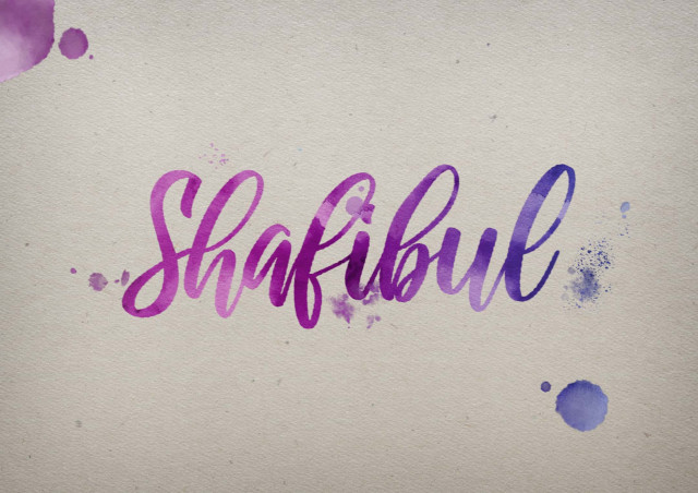 Free photo of Shafibul Watercolor Name DP