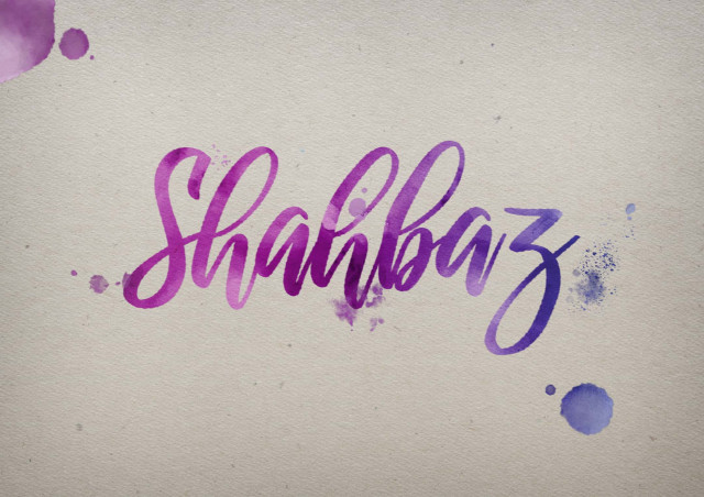 Free photo of Shahbaz Watercolor Name DP