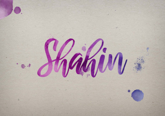 Free photo of Shahin Watercolor Name DP