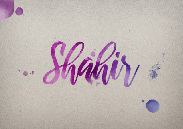 Free photo of Shahir Watercolor Name DP