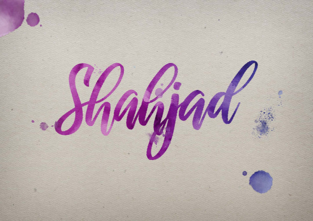 Free photo of Shahjad Watercolor Name DP