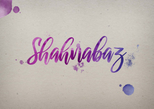 Free photo of Shahnabaz Watercolor Name DP