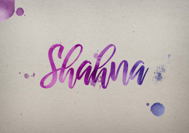 Free photo of Shahna Watercolor Name DP