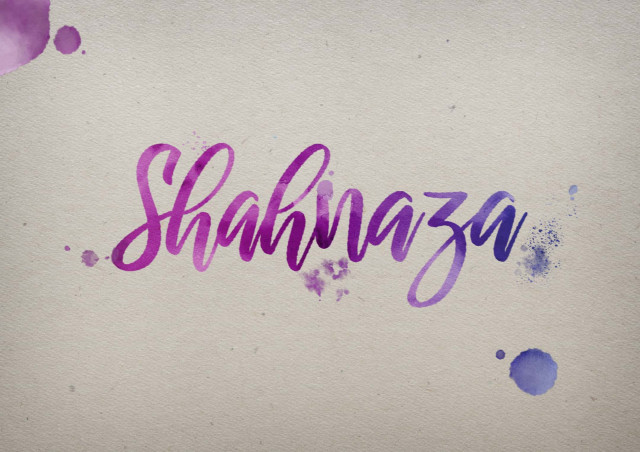 Free photo of Shahnaza Watercolor Name DP