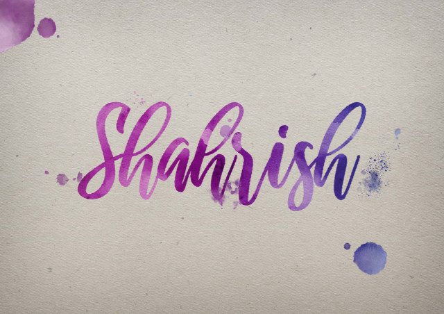 Free photo of Shahrish Watercolor Name DP