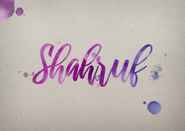 Free photo of Shahruf Watercolor Name DP