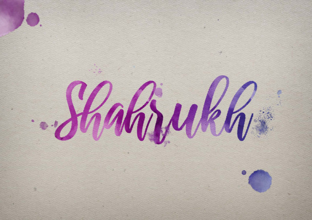 Free photo of Shahrukh Watercolor Name DP