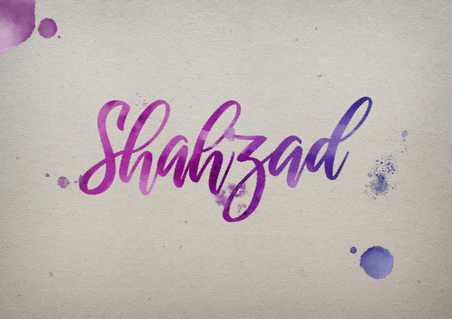 Free photo of Shahzad Watercolor Name DP