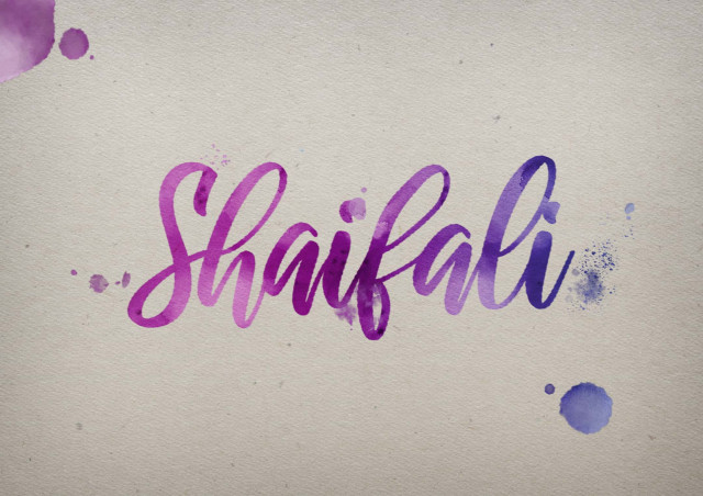 Free photo of Shaifali Watercolor Name DP