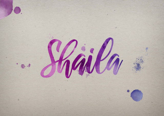 Free photo of Shaila Watercolor Name DP
