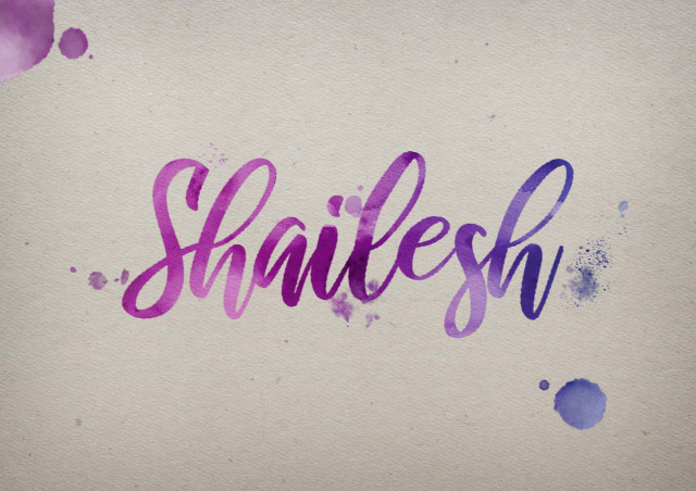 Free photo of Shailesh Watercolor Name DP