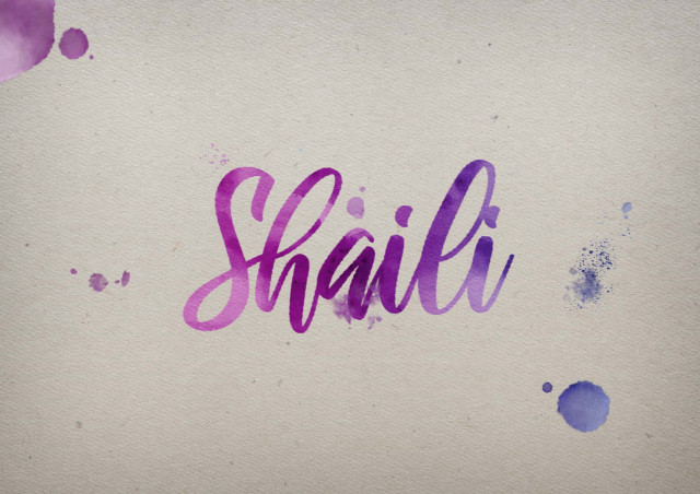 Free photo of Shaili Watercolor Name DP