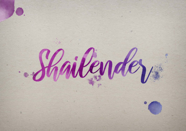 Free photo of Shailender Watercolor Name DP