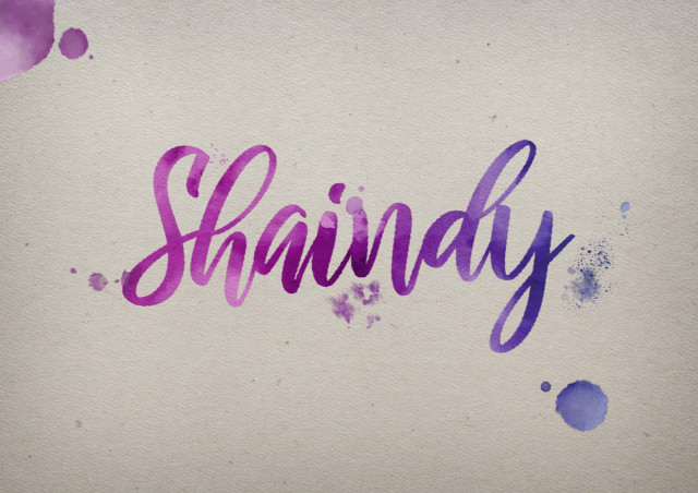 Free photo of Shaindy Watercolor Name DP