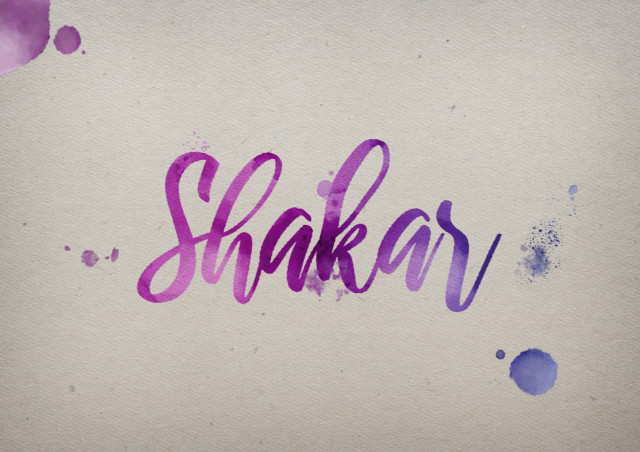 Free photo of Shakar Watercolor Name DP