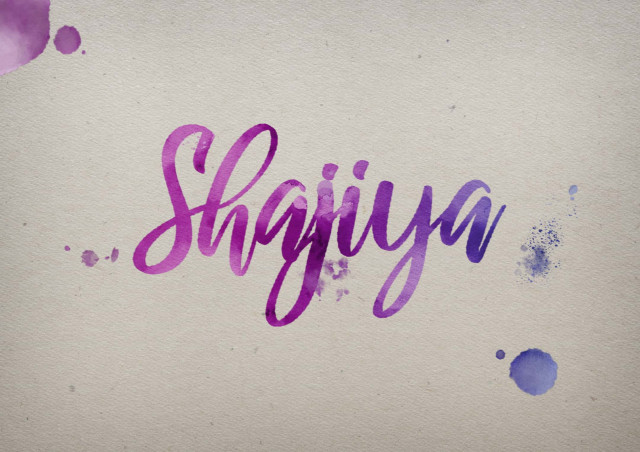 Free photo of Shajiya Watercolor Name DP