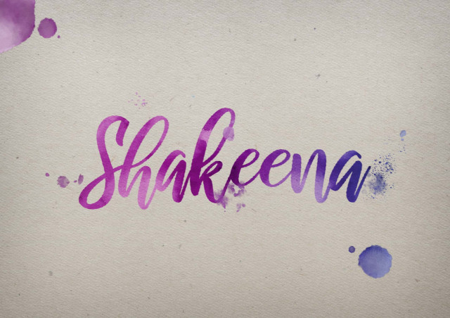 Free photo of Shakeena Watercolor Name DP