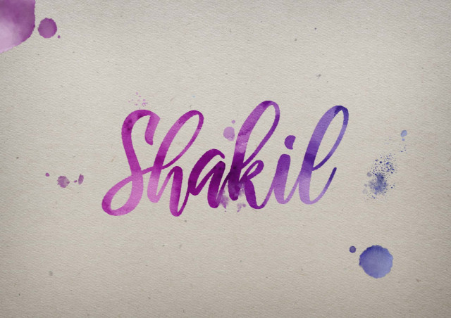 Free photo of Shakil Watercolor Name DP