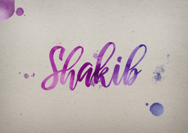Free photo of Shakib Watercolor Name DP