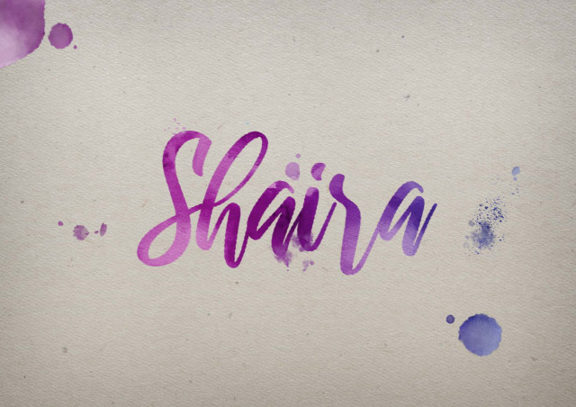 Free photo of Shaira Watercolor Name DP