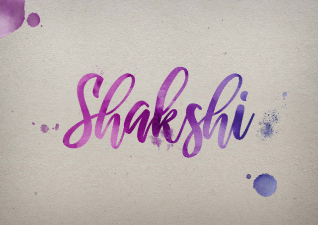 Free photo of Shakshi Watercolor Name DP