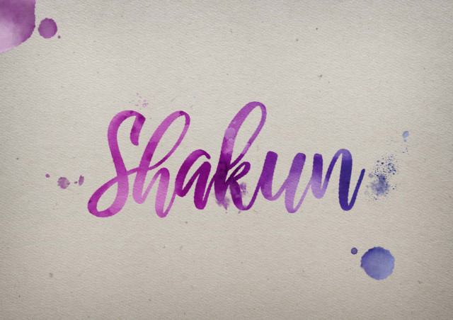 Free photo of Shakun Watercolor Name DP