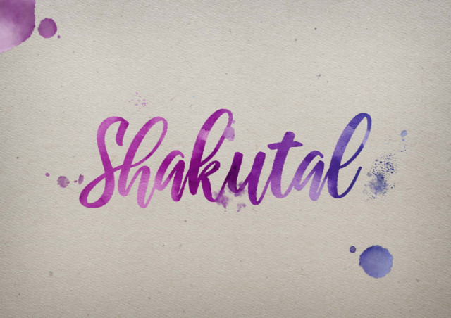 Free photo of Shakutal Watercolor Name DP