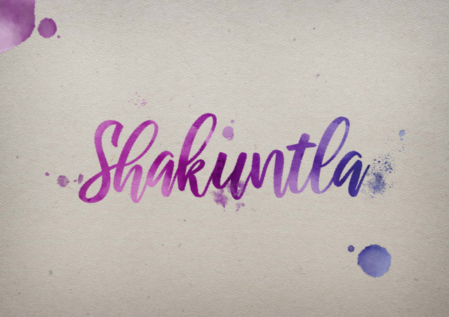 Free photo of Shakuntla Watercolor Name DP