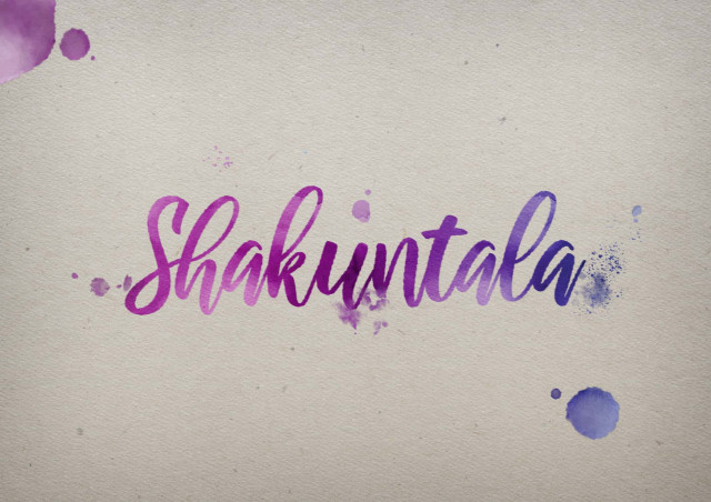 Free photo of Shakuntala Watercolor Name DP