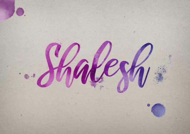 Free photo of Shalesh Watercolor Name DP