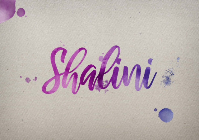 Free photo of Shalini Watercolor Name DP