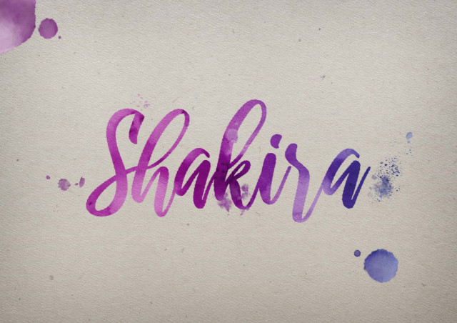 Free photo of Shakira Watercolor Name DP