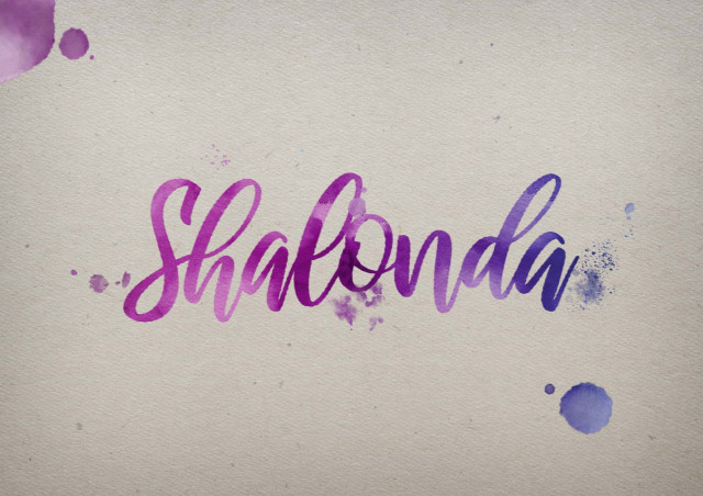 Free photo of Shalonda Watercolor Name DP