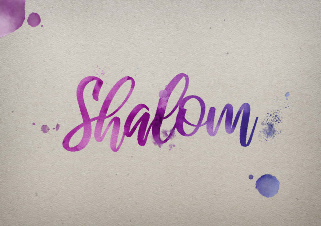 Free photo of Shalom Watercolor Name DP