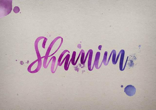 Free photo of Shamim Watercolor Name DP