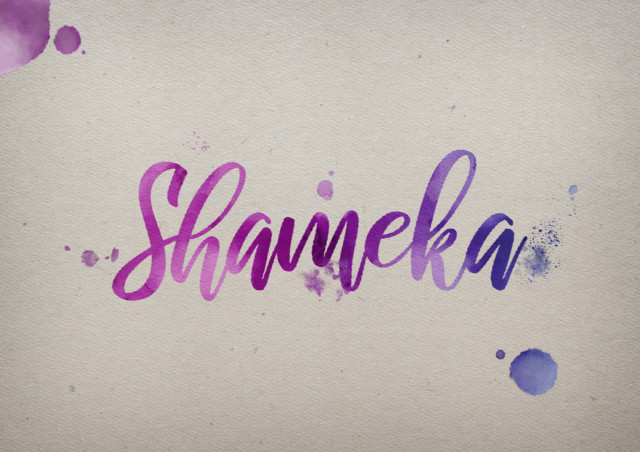 Free photo of Shameka Watercolor Name DP