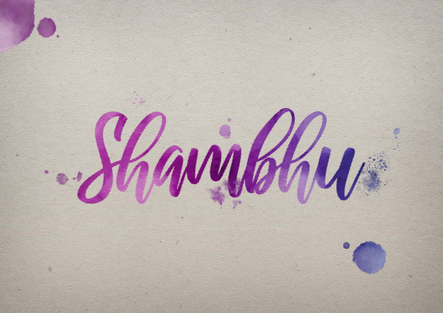 Free photo of Shambhu Watercolor Name DP