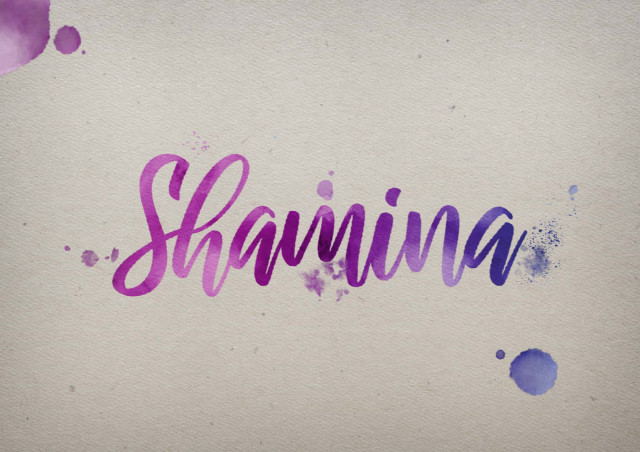 Free photo of Shamina Watercolor Name DP