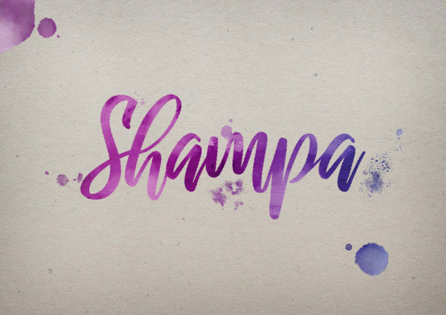 Free photo of Shampa Watercolor Name DP