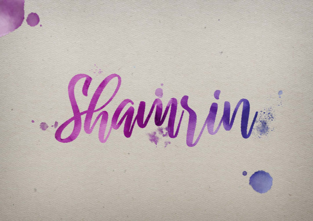 Free photo of Shamrin Watercolor Name DP