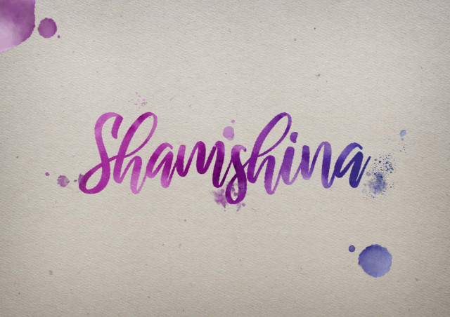 Free photo of Shamshina Watercolor Name DP