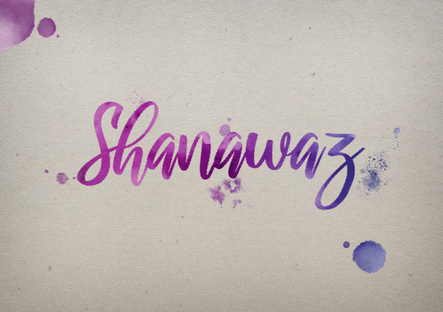 Free photo of Shanawaz Watercolor Name DP
