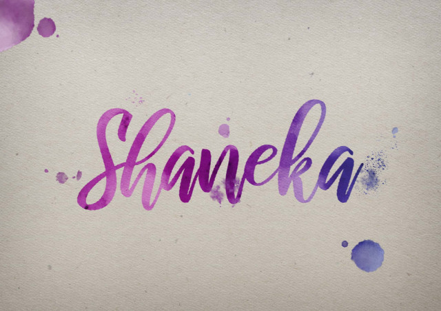 Free photo of Shaneka Watercolor Name DP