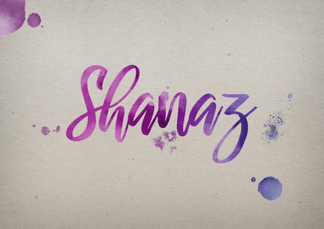 Free photo of Shanaz Watercolor Name DP