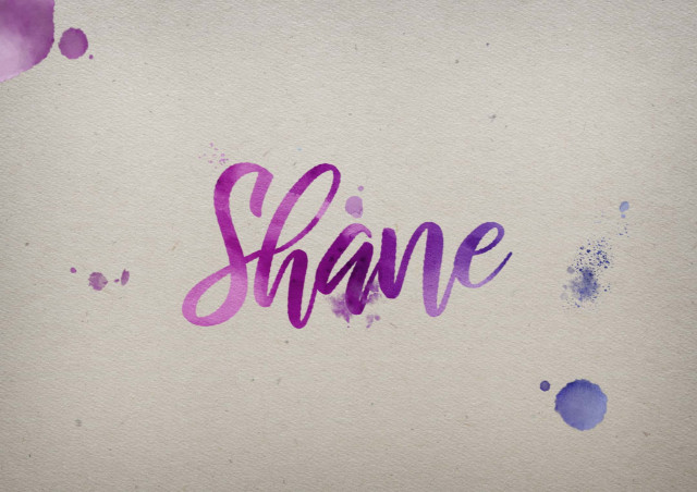 Free photo of Shane Watercolor Name DP